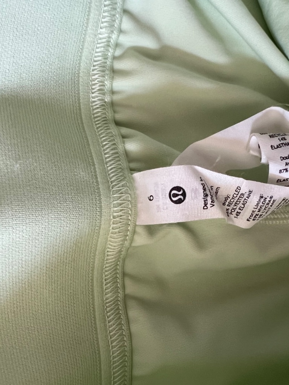 Lululemon Ice Green Skirted Shorts Size S with Pockets - Picture 6 of 7